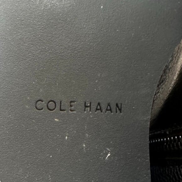 Cole Haan Dutchess Tall Leather Over-The-Knee Black Biker Riding Boots Size 7 - Picture 13 of 14